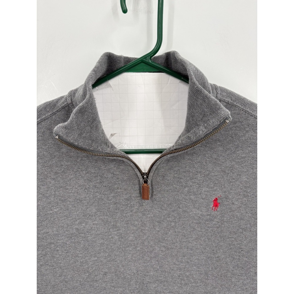 Polo Ralph Lauren VTG Men's Indiana Hoosiers Gray 1/4 Pullover Sweater, Size XXL - Picture 3 of 6